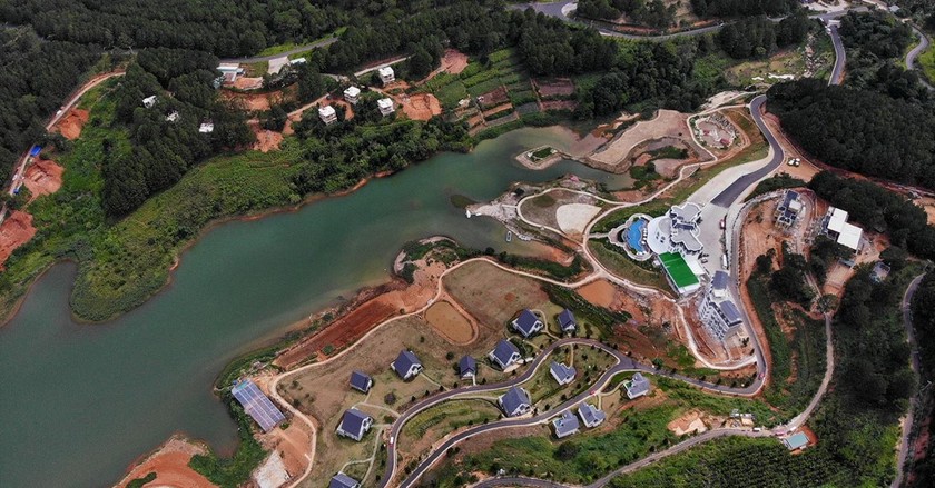 Những "kỳ quan" không được cấp phép, xây dựng quanh hồ Tuyền Lâm