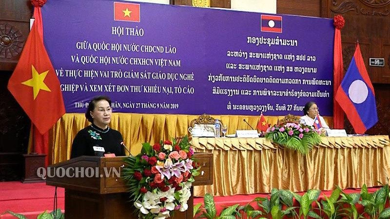 Chủ tịch Quốc hội Nguyễn Thị Kim Ngân phát biểu tại hội thảo