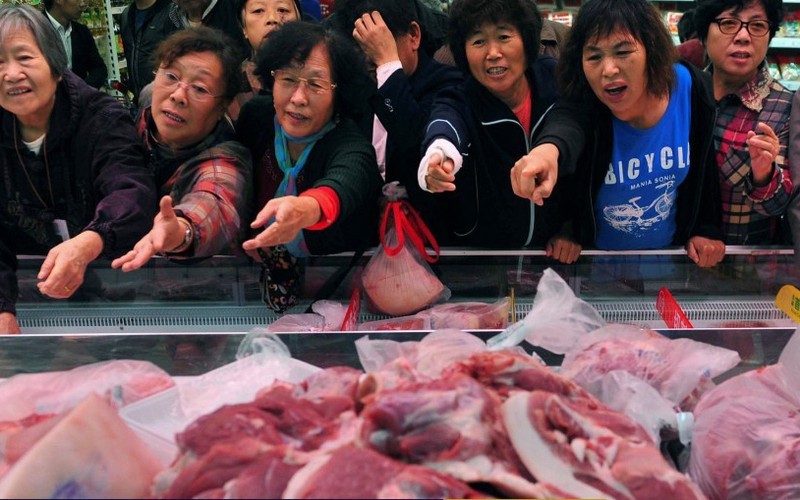 Hình ảnh về cuộc khủng hoảng thịt lợn ở Trung Quốc