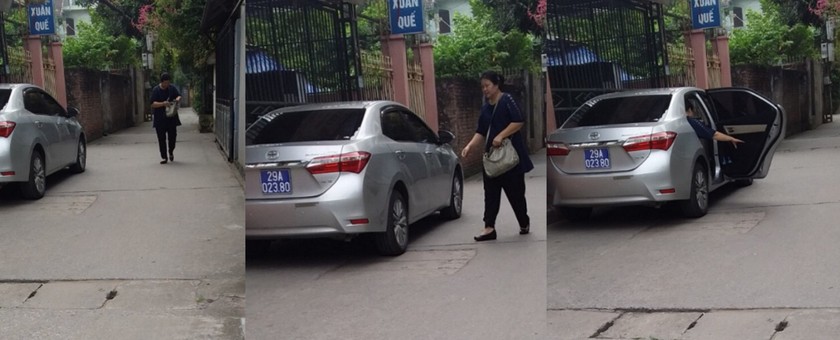Chiếc xe BKS 29A – 023.80 thường xuyên đưa đón bà Nguyễn Thị Thu Hà từ nhà riêng tới nơi làm việc