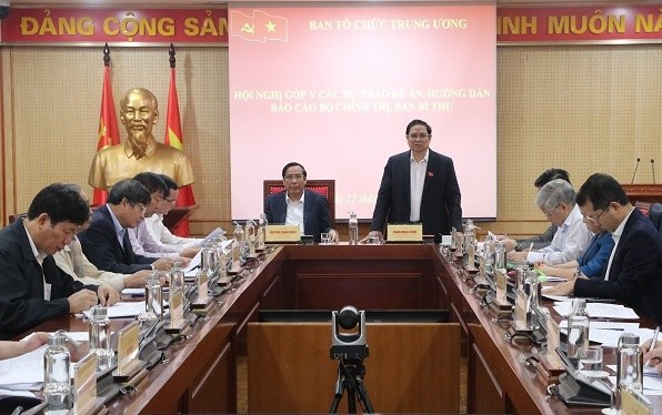 Ban Tổ chức Trung ương tổ chức Hội nghị trực tuyến lấy ý kiến đóng góp vào các dự thảo đề án, hướng dẫn, báo cáo trình Bộ Chính trị, Ban Bí thư Trung ương Đảng