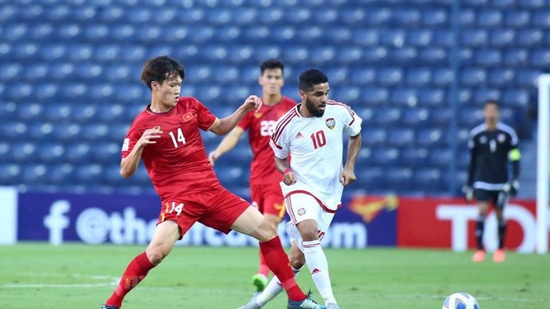 U23 Việt Nam chia điểm với U23 UAE. (Ảnh: Nguyên An/Vietnam+)