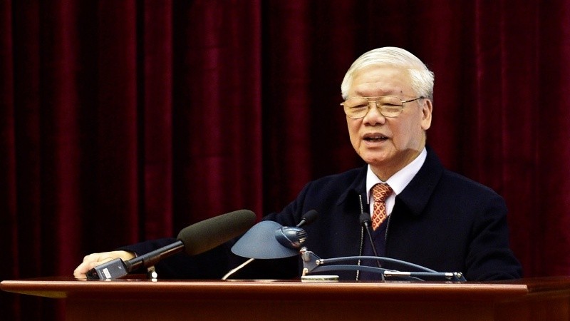 Tổng Bí thư, Chủ tịch nước Nguyễn Phú Trọng phát biểu tại Hội nghị. Ảnh: VGP/Nhật Bắc