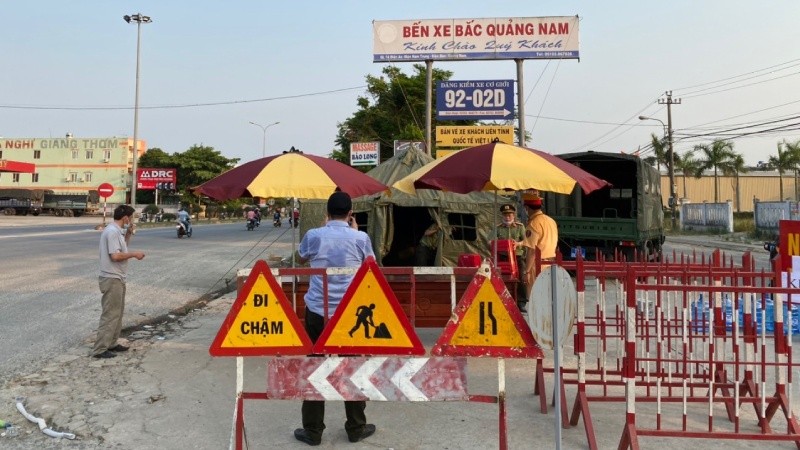 Một chốt chặn kiểm soát tại Quảng Nam