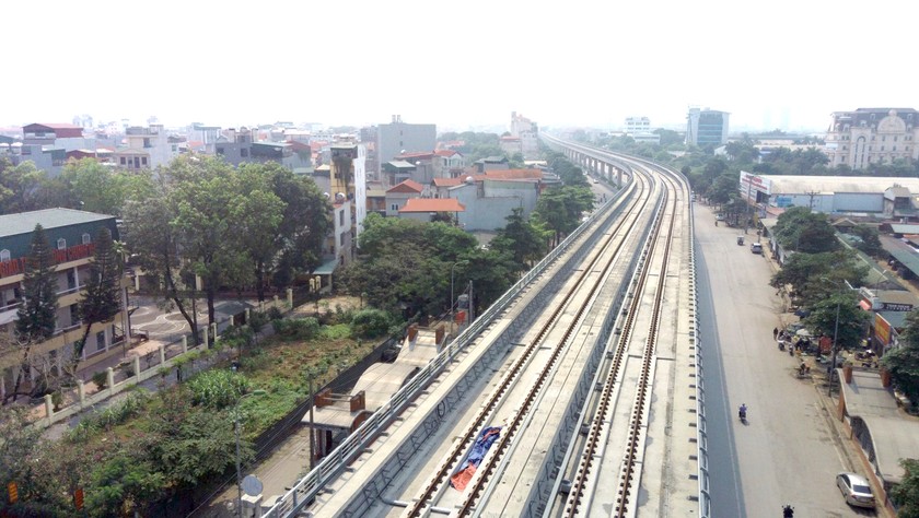 Đoạn trên cao của tuyến đường sắt Nhổn – ga Hà Nội