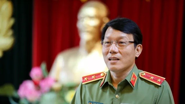 Trung tướng Lương Tam Quang, Thứ trưởng Bộ Công an tại buổi họp báo
