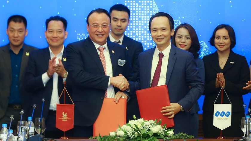 Lễ ký kết thỏa thuận hợp tác chiến lược giữa Tập đoàn FLC và Tập đoàn Tân Hoàng Minh