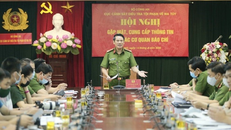 Đại tá Nguyễn Văn Viện, Cục trưởng Cục Cảnh sát điều tra tội phạm về ma túy (Bộ Công an) phát biểu tại Hội nghị