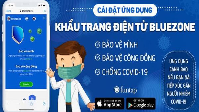 Hiện, Việt Nam đã có hơn 2 triệu người cài đặt ứng dụng Bluezone – khẩu trang điện tử