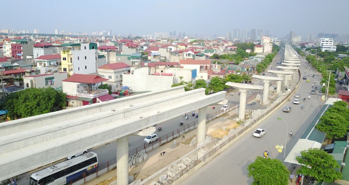 Dự án Tuyến đường sắt thí điểm TP Hà Nội, đoạn Nhổn - Ga Hà Nội, một trong những “điểm nghẽn” giải ngân của Hà Nội.
