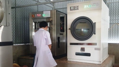 Máy giặt và máy sấy đồ tại Bệnh viện đa khoa huyện Can Lộc có giá 3 tỷ đồng.