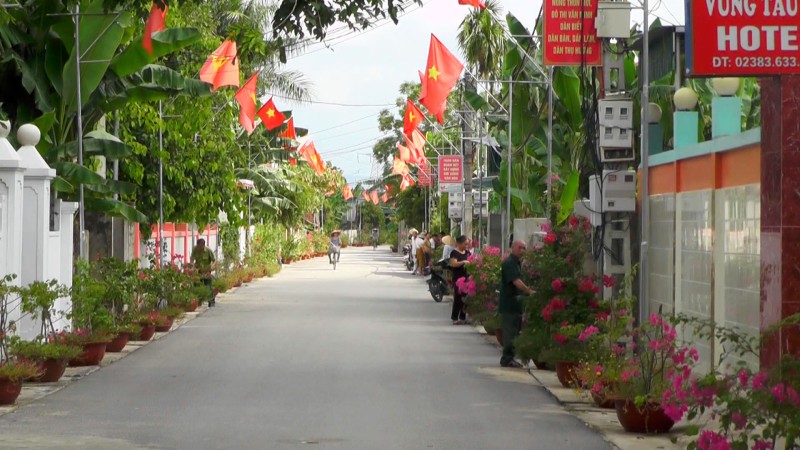 Xây dựng NTM làm cho bộ mặt nông thôn huyện Yên Thành, sạch, đẹp, khang trang hơn.