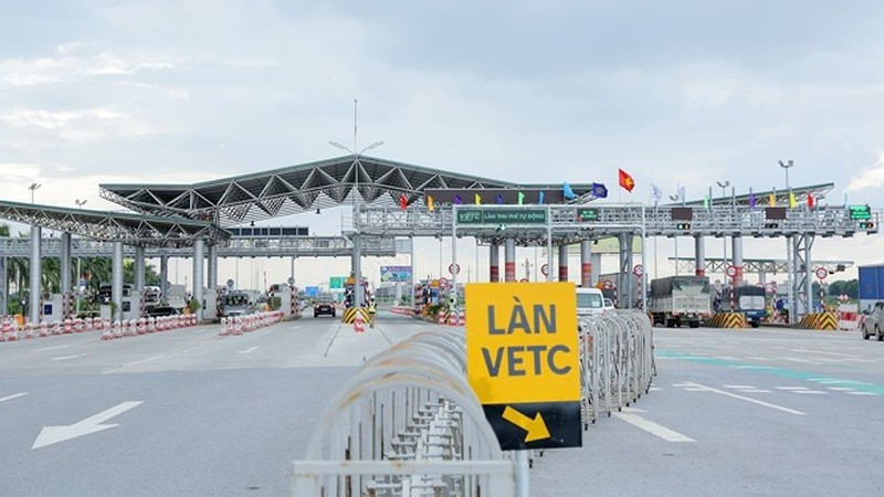 Trạm ETC tại cao tốc Hà Nội – Bắc Giang.