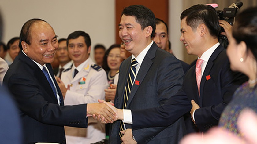Thủ tướng Nguyễn Xuân Phúc với các đại biểu tham dự Đại hội.