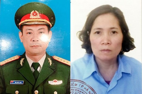 Bị cáo Hoa Hữu Long - kẻ giả danh cán bộ lãnh đạo trong Quân đội và vợ Cao Thị Kim Loan. Ảnh Báo Công an TPHCM