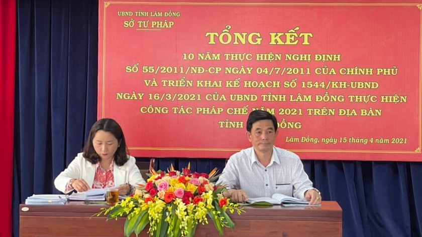Hội nghị Tổng kết 10 năm thực hiện Nghị định 55/2011/NĐ-CP được Lâm Đồng tổ chức ngày 15/4/2021.