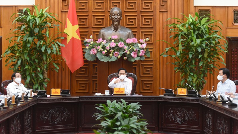 Thủ tướng Chính phủ Phạm Minh Chính chủ trì buổi làm việc với lãnh đạo Bộ Giao thông Vận tải.