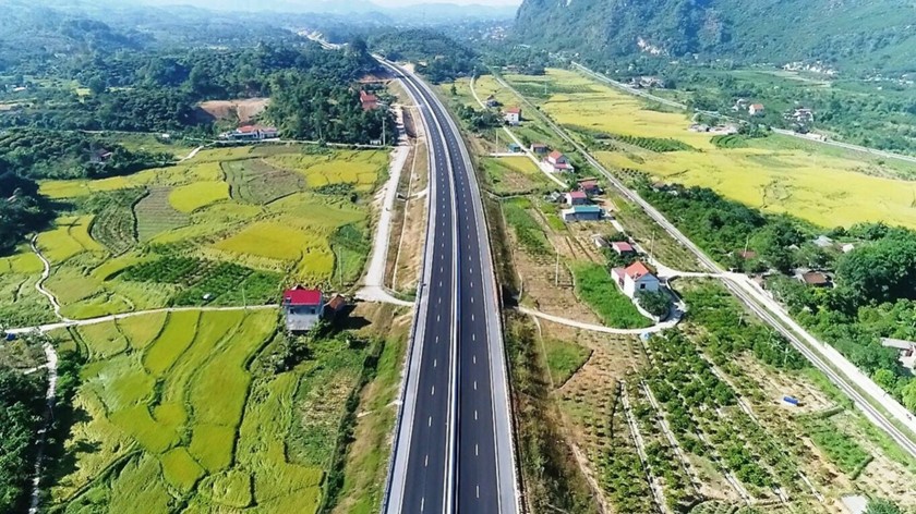 Cao tốc Bắc Giang - Lạng Sơn do Tập đoàn Đèo Cả đầu tư xây dựng.