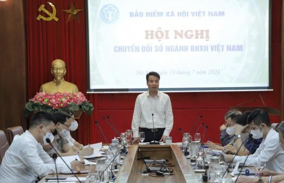 Ông Nguyễn Thế Mạnh – Tổng Giám đốc Bảo hiểm Xã hội Việt Nam phát biểu tại Hội nghị.