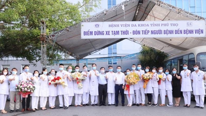 Đoàn cán bộ y tế của tỉnh Phú Thọ tham gia hỗ trợ TP Hồ Chí Minh chống dịch tháng 7/2021.