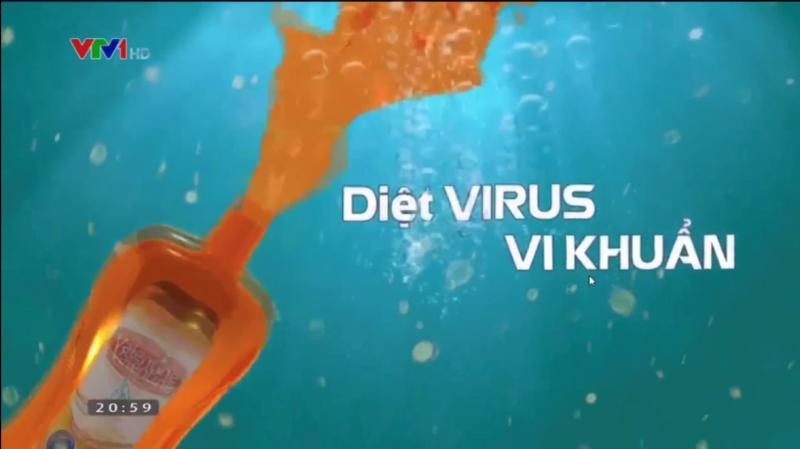 Quảng cáo của Sao Thái Dương cho rằng sản phẩm “diệt virus vi khuẩn”.