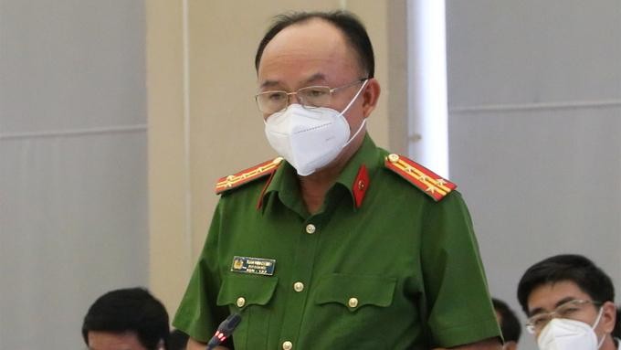 Đại tá Trần Văn Chính thông tin về sự việc.