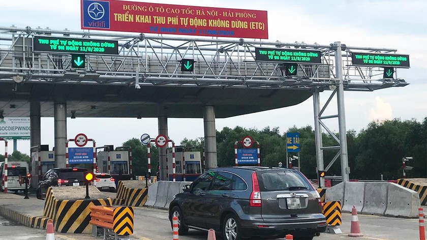 32/62 làn của cao tốc Hà Nội - Hải Phòng đã được lắp đặt hệ thống thu phí không dừng từ tháng 8/2020.