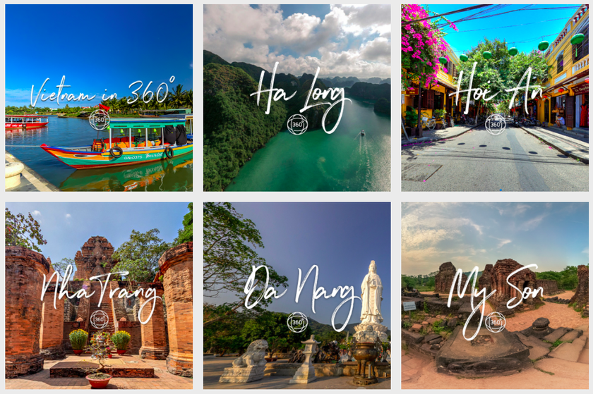 Tour 360 độ các điểm đến nổi tiếng Việt Nam qua trang vietnam.travel.