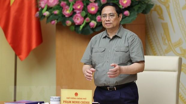 Thủ tướng Phạm Minh Chính chủ trì họp Hội đồng Thi đua-Khen thưởng Trung ương. ( Ảnh: Dương Giang/TTXVN)
