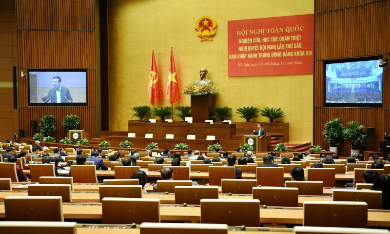 Thường trực Ban Bí thư Võ Văn Thưởng phát biểu kết luận Hội nghị.