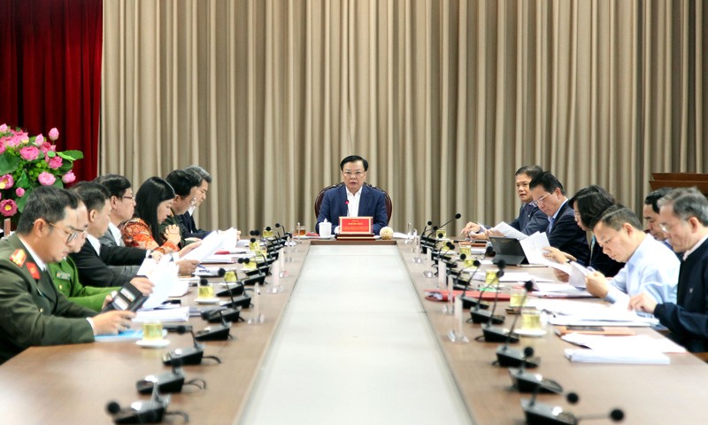 Phiên họp thứ hai của Ban Chỉ đạo Thành ủy Hà Nội về phòng, chống tham nhũng, tiêu cực.