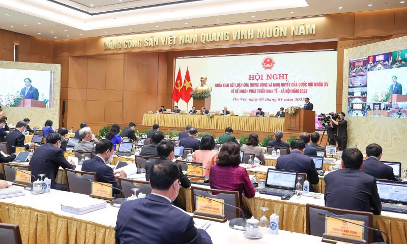 Thủ tướng Phạm Minh Chính phát biểu khai mạc Hội nghị. (Ảnh: VGP/Nhật Bắc)