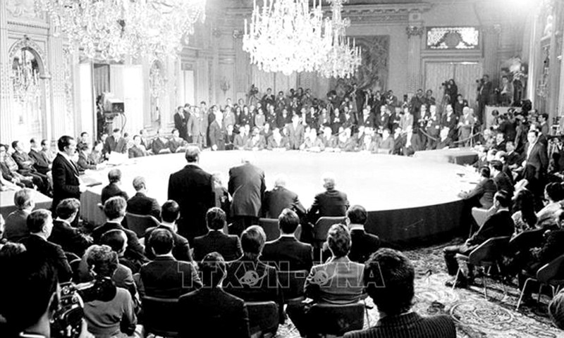 Hội nghị Paris về chấm dứt chiến tranh, lập lại hòa bình tại Việt Nam. (Ảnh tư liệu TTXVN)