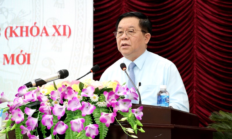 Trưởng Ban Tuyên giáo Trung ương Nguyễn Trọng Nghĩa phát biểu tại Hội nghị.
