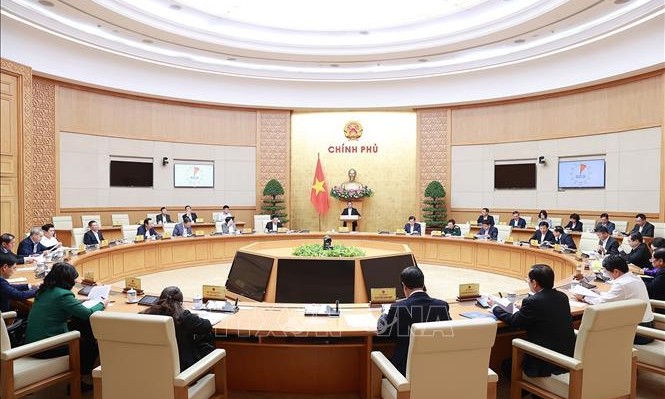 Thủ tướng Phạm Minh Chính chủ trì phiên họp Chính phủ chuyên đề về xây dựng pháp luật tháng 3/2023.