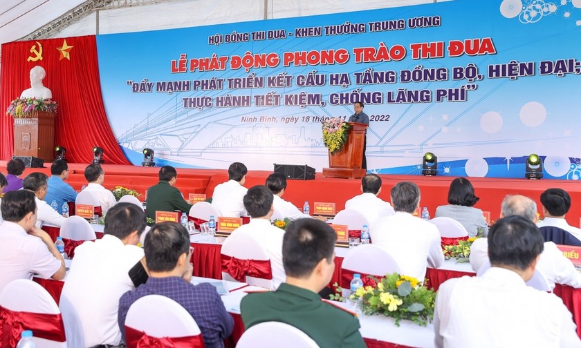 Thủ tướng Phạm Minh Chính phát động phong trào thi đua có liên quan đến THTK, CLP.