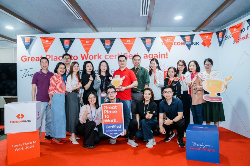 Techcombank tiếp tục được GPTW vinh danh 'Nơi làm việc xuất sắc nhất Việt Nam'