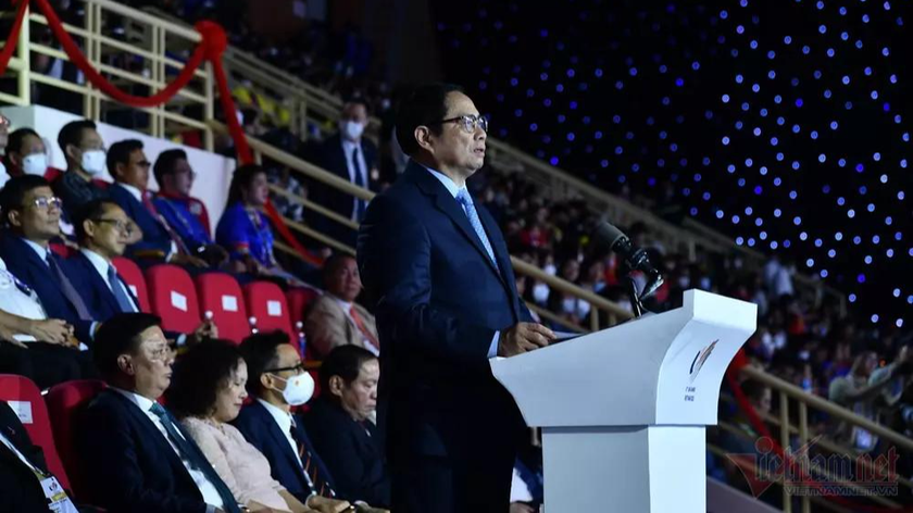 hủ tướng Chính phủ Phạm Minh Chính đã phát biểu và tuyên bố bế mạc SEA Games 31