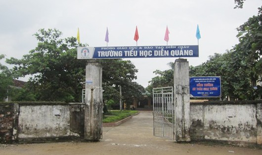 Trường Tiểu học Diễn Quảng nơi phải đóng cửa 8 phòng học vì ô nhiễm thuốc trừ sâu
