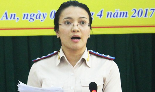 Cục trưởng Cục THADS Nghệ An Hoàng Thị Thu Trang. 