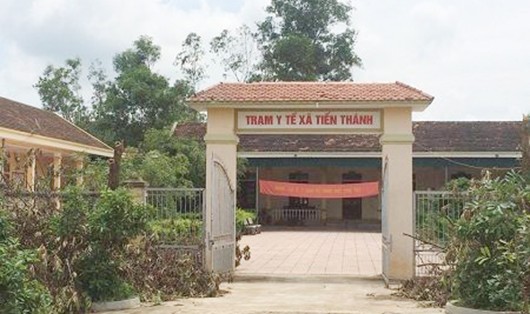 Trạm y tế xã Tiến Thành nơi bà Lương làm trạm trưởng.