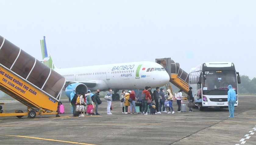 Chuyến bay mang số hiệu QH9413 hạ cánh an toàn tại sân bay quốc tế Thọ Xuân