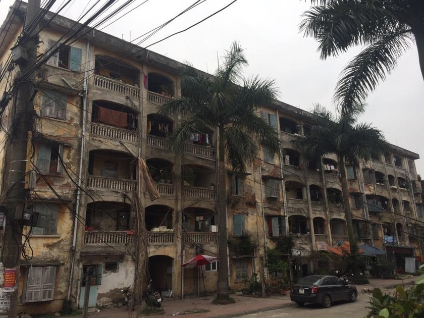 ảnh: Khu chung cư Hòa Phong có mức độ hư hỏng: Nhà nguy hiểm cấp C.