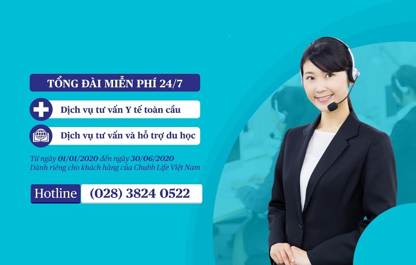 Dịch vụ Tư vấn Y tế toàn cầu, Khách hàng Chubb Life Việt Nam sẽ được Tư vấn y tế miễn phí toàn cầu 24/7 qua điện thoại với 99 ngôn ngữ và phương ngữ

