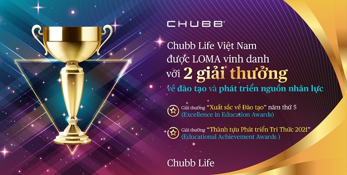 Chubb Life Việt Nam được vinh danh 2 giải thưởng quan trọng