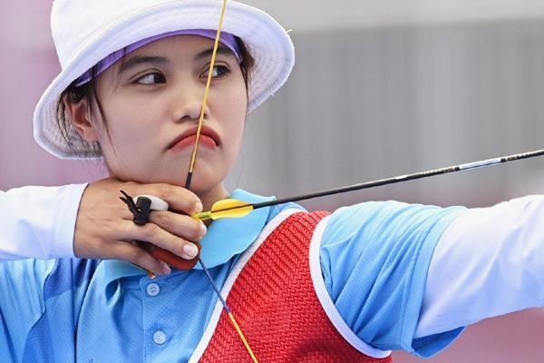 Hoa khôi Ánh Nguyệt thi đấu bản lĩnh tại Olympic 2020 vừa qua.