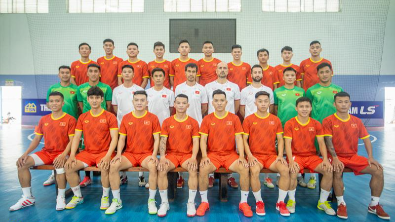 ĐT futsal Việt Nam tập trung tham dự giải Đông Nam Á và châu Á 2022. 