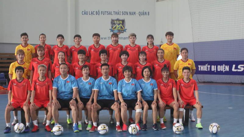 22 cầu thủ của đội tuyển nữ futsal quốc gia hội quân tại TP. Hồ Chí Minh 