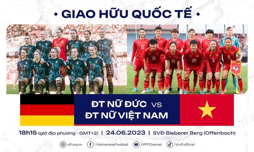 Đội tuyển nữ Việt Nam sẽ đấu giao hữu với ĐT nữ Đức (ảnh VFF)
