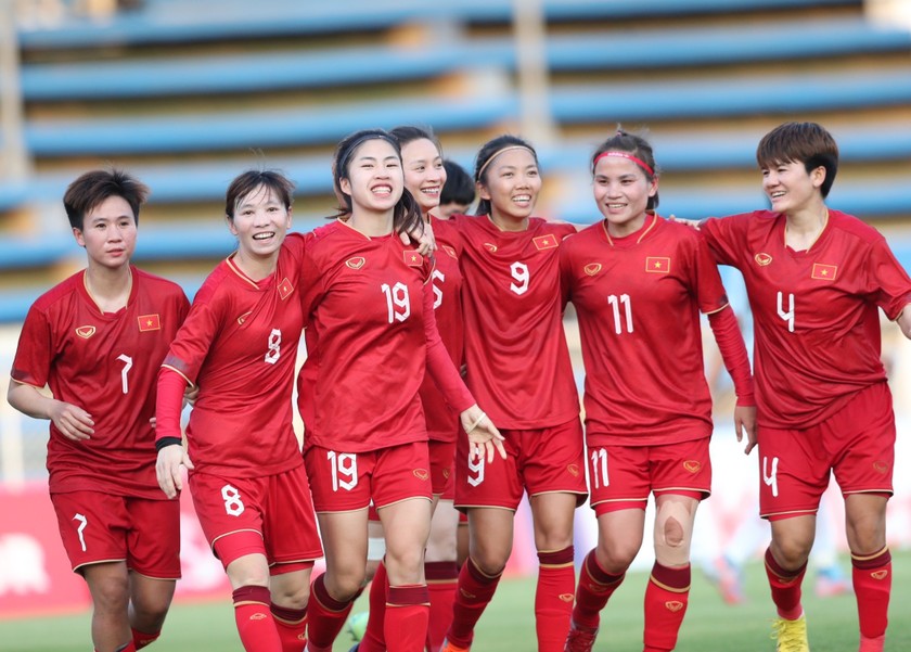Đội tuyển nữ Việt Nam đang hướng tới chức vô địch SEA Games (ảnh VFF)